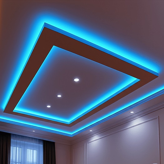 Yeşilyurt metal asma tavan – Led isikli örneği